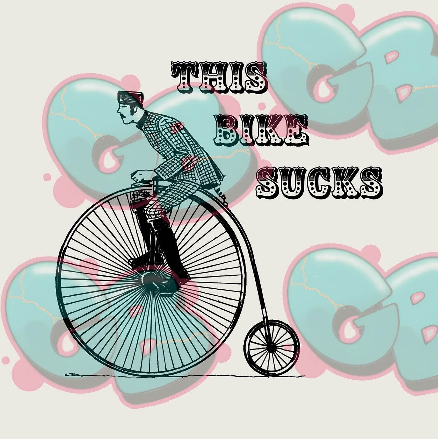 This Bike Sucks 6x6 Art Print - Gacho Bad Designs
