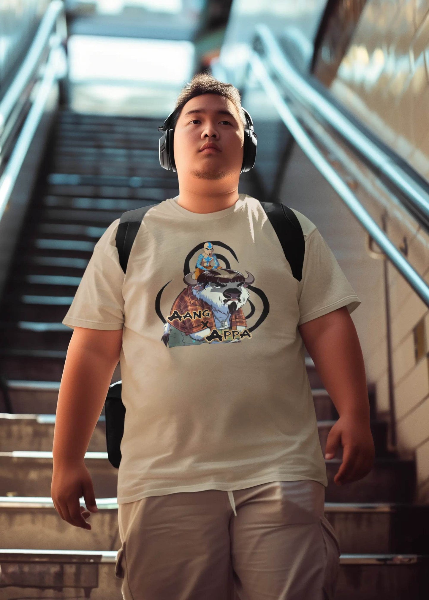 Aang x Appa: The Barrio Benders Graphic T-Shirt - Gacho Bad Designs