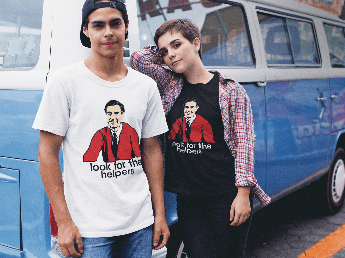 Look for the Helpers Graphic T-Shirt - Gacho Bad Designs