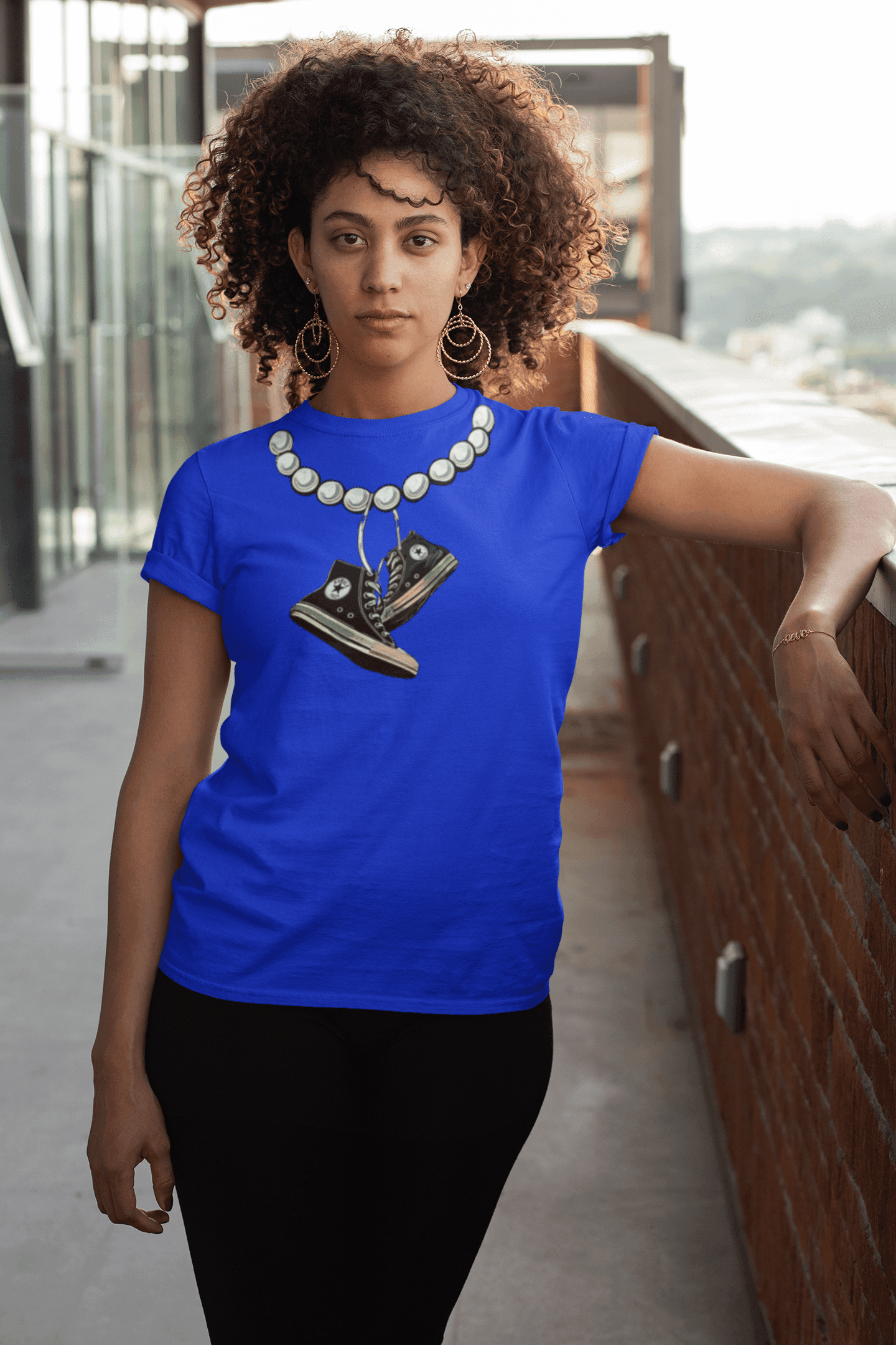 Chucks and Pearls - Graphic T-Shirt - Gacho Bad Designs