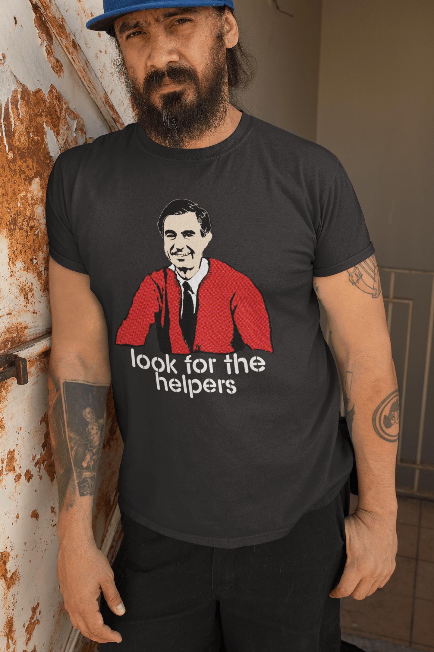 Look for the Helpers Graphic T-Shirt - Gacho Bad Designs