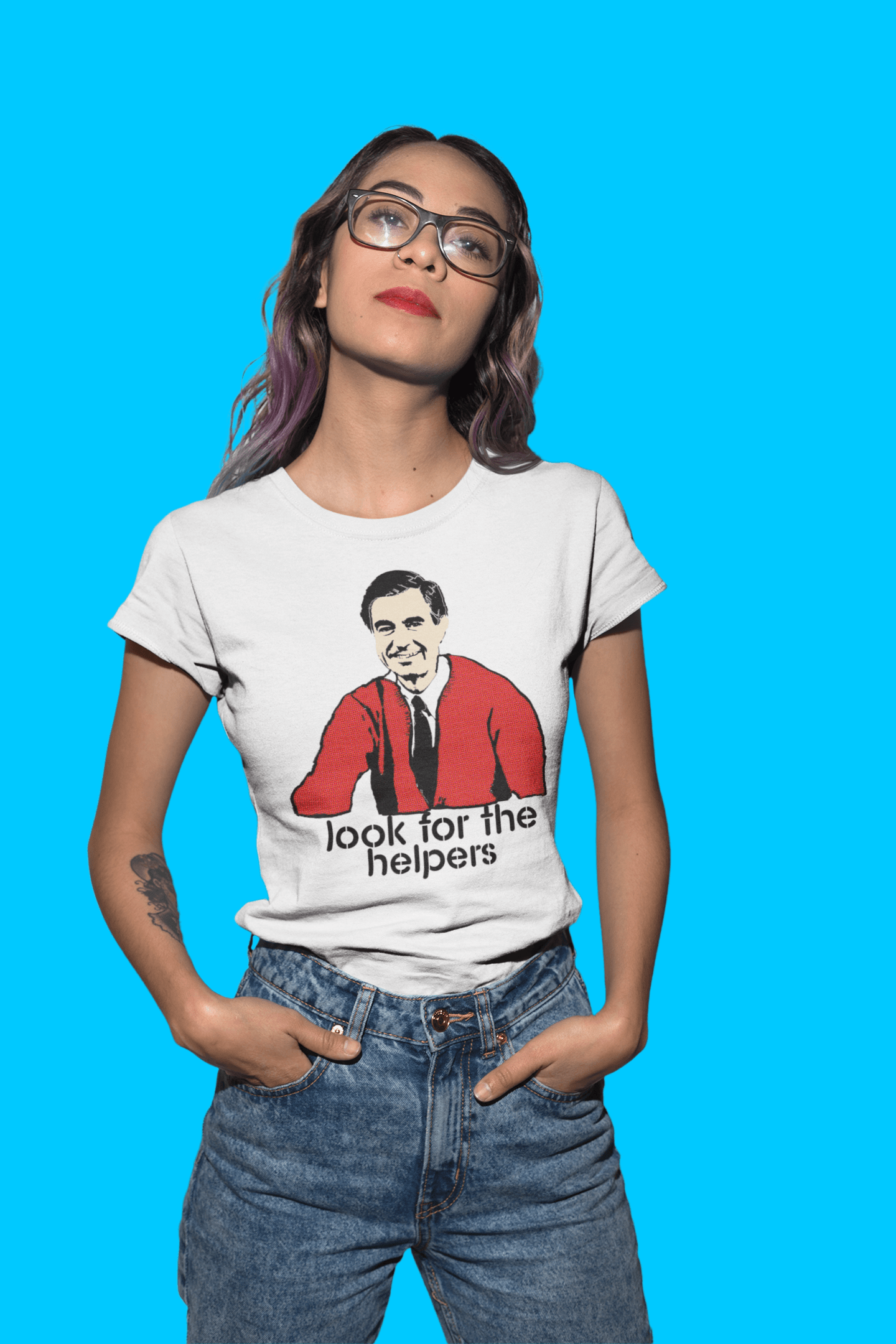 Look for the Helpers Graphic T-Shirt - Gacho Bad Designs