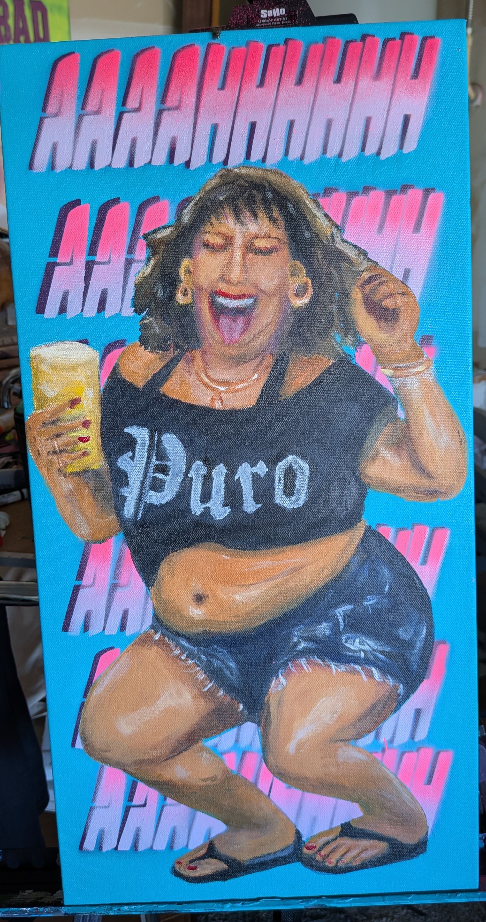 Baby Daddy Weekend - Acrylic Painting
