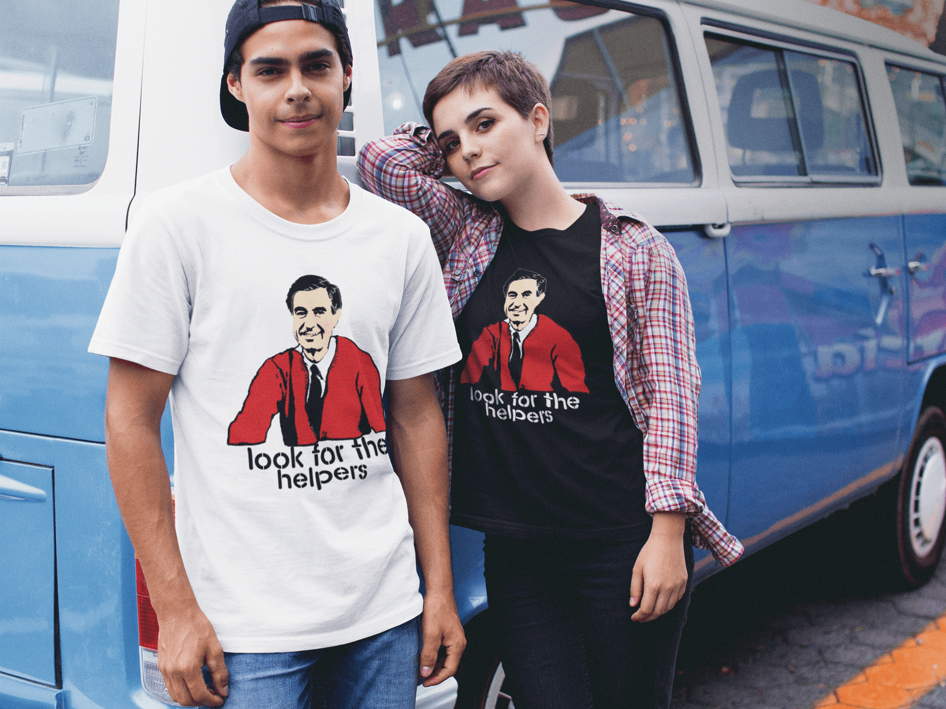 Look for the Helpers Graphic T-Shirt - Gacho Bad Designs