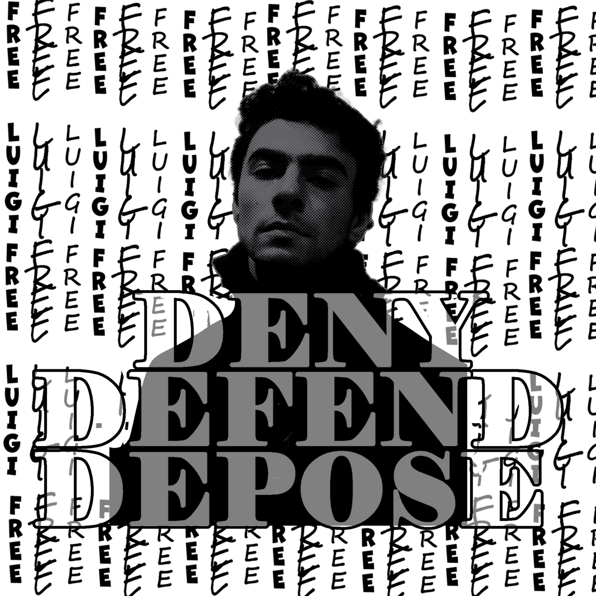 Free Luigi - Deny Defend Depose Graphic T-shirt - Gacho Bad Designs