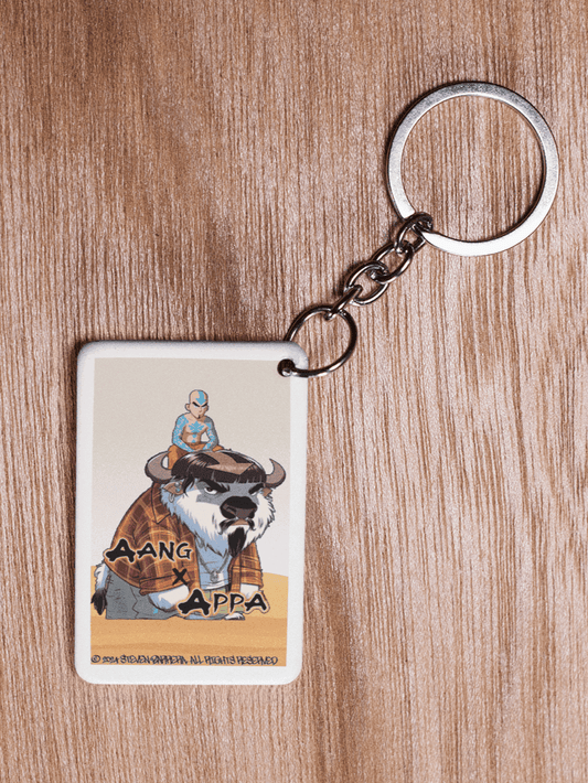 Street Corn Graphic Keychain - 3 x 2 inches - Gacho Bad Designs