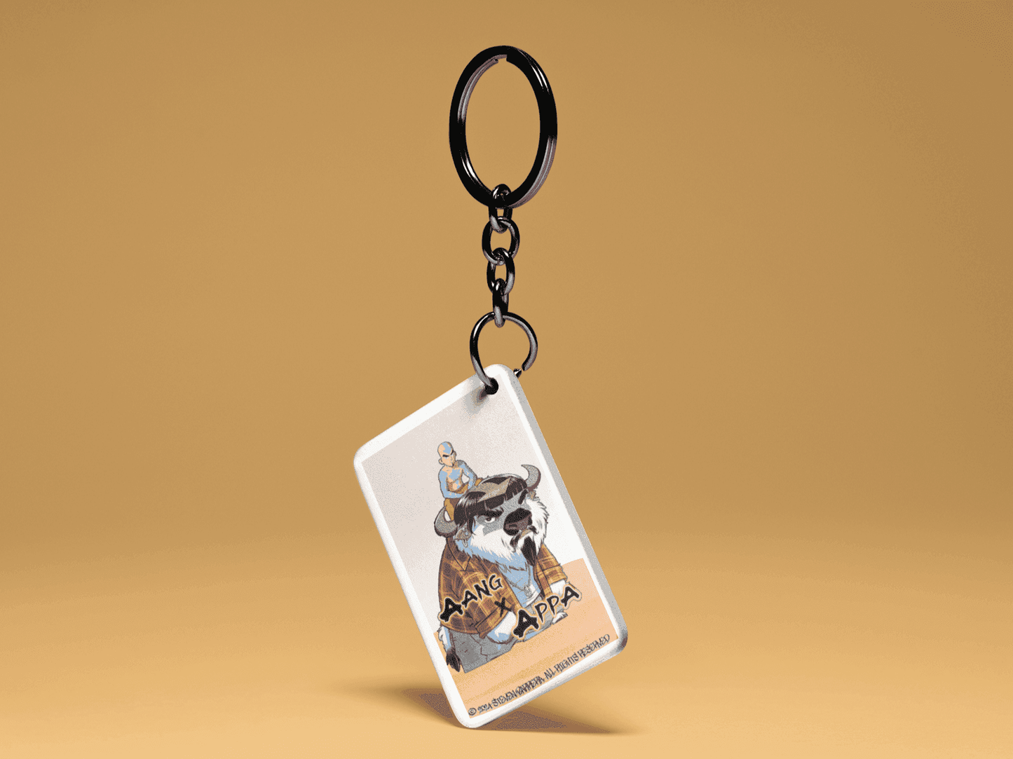 Street Corn Graphic Keychain - 3 x 2 inches - Gacho Bad Designs