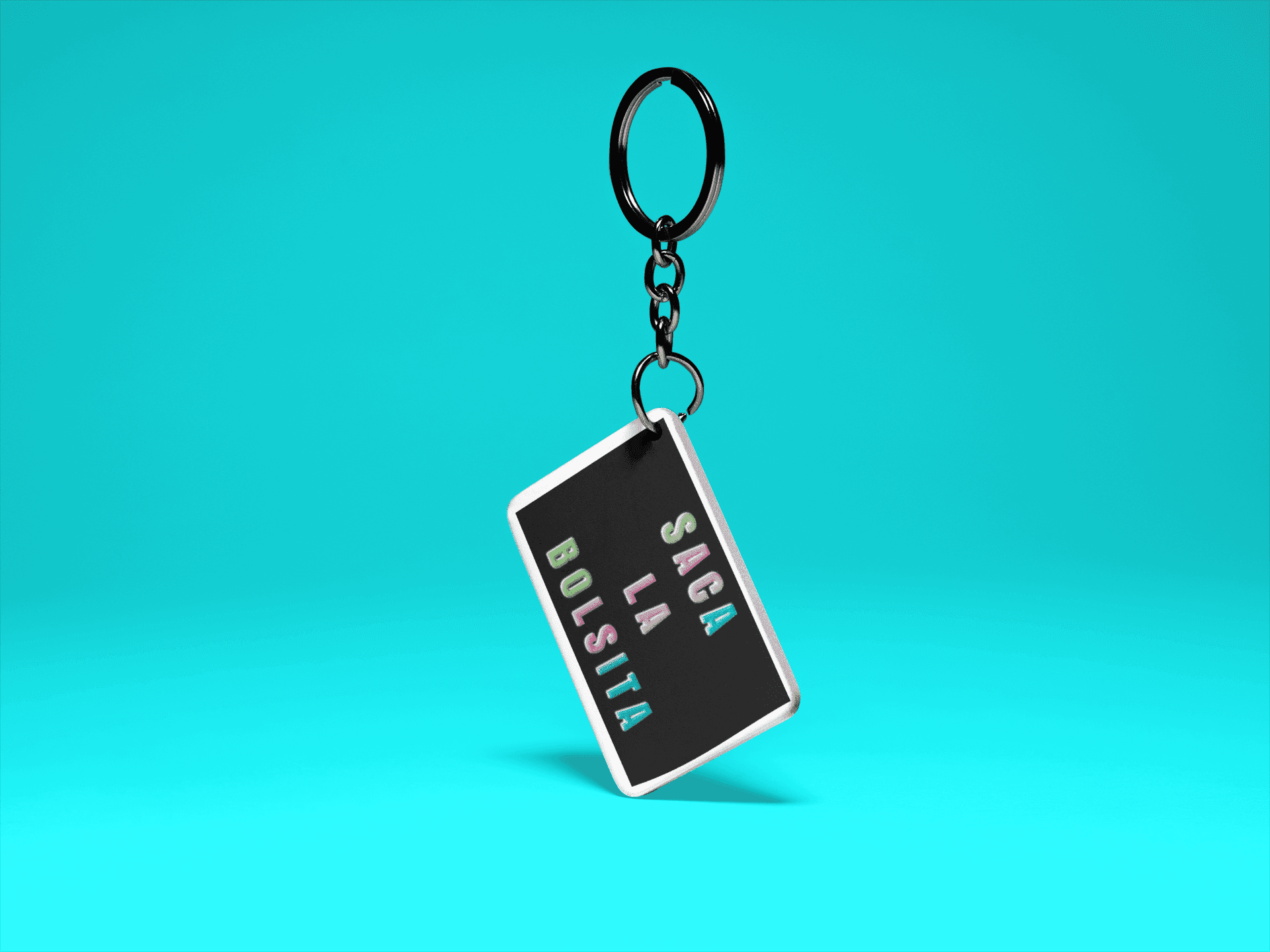 Saca La Bolsita Graphic Keychain - 3 x 2 inches - Gacho Bad Designs
