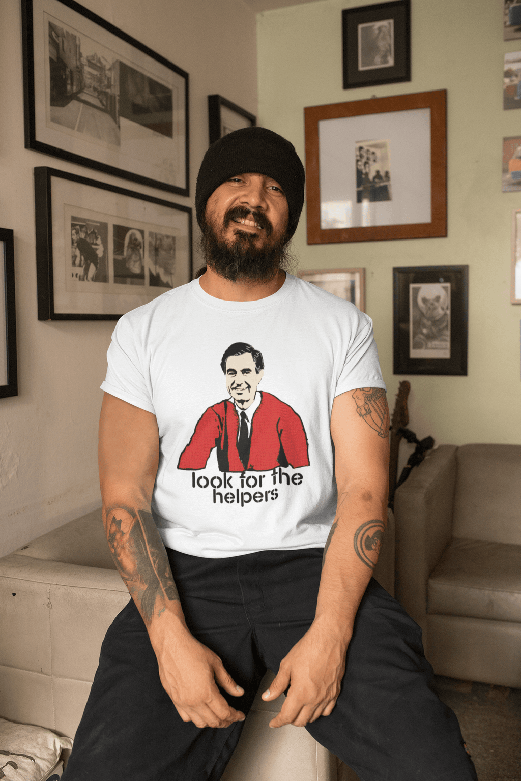 Look for the Helpers Graphic T-Shirt - Gacho Bad Designs