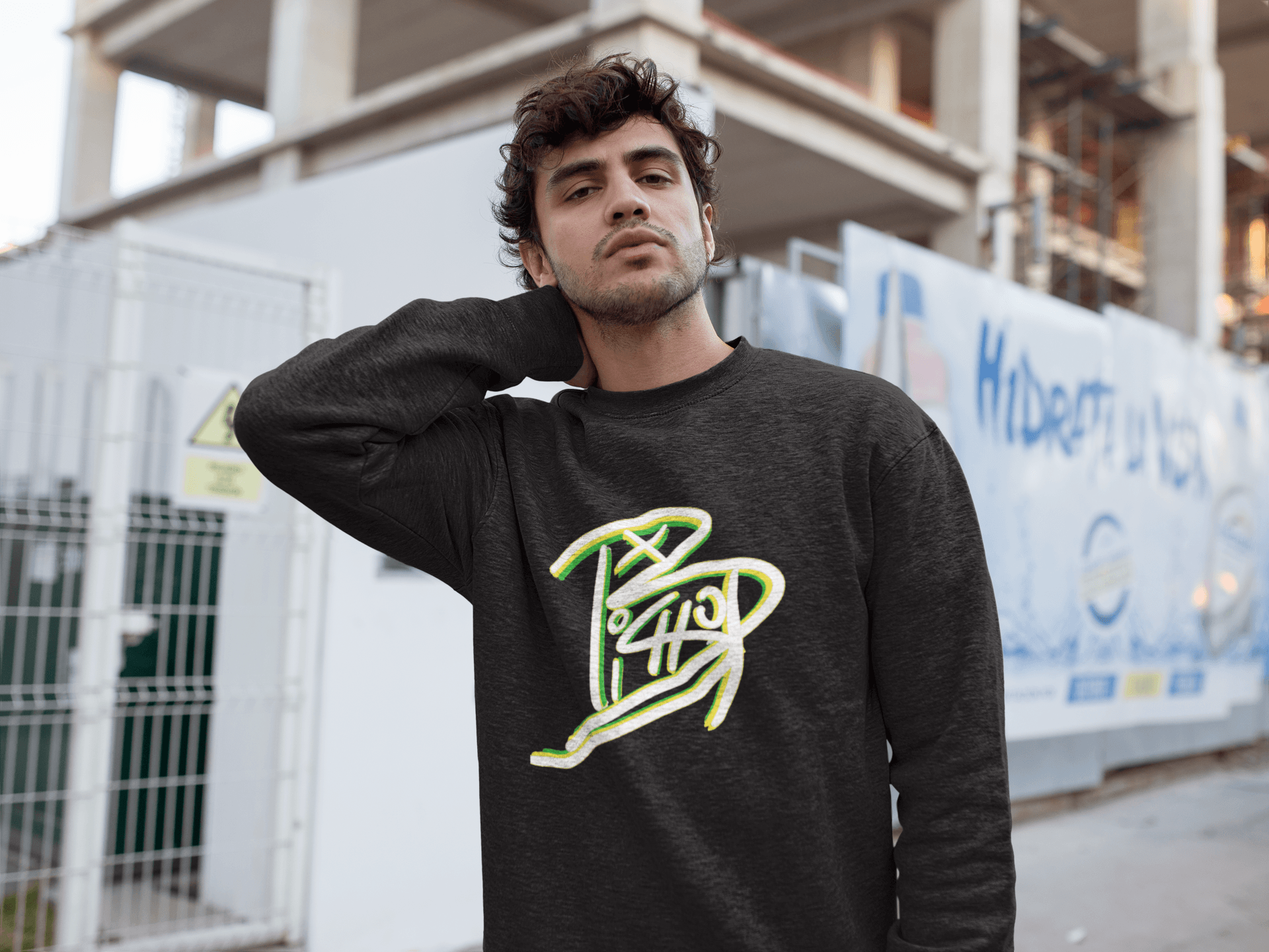 Bishop TX Graffiti Style Graphic Sweatshirt - Gacho Bad Designs