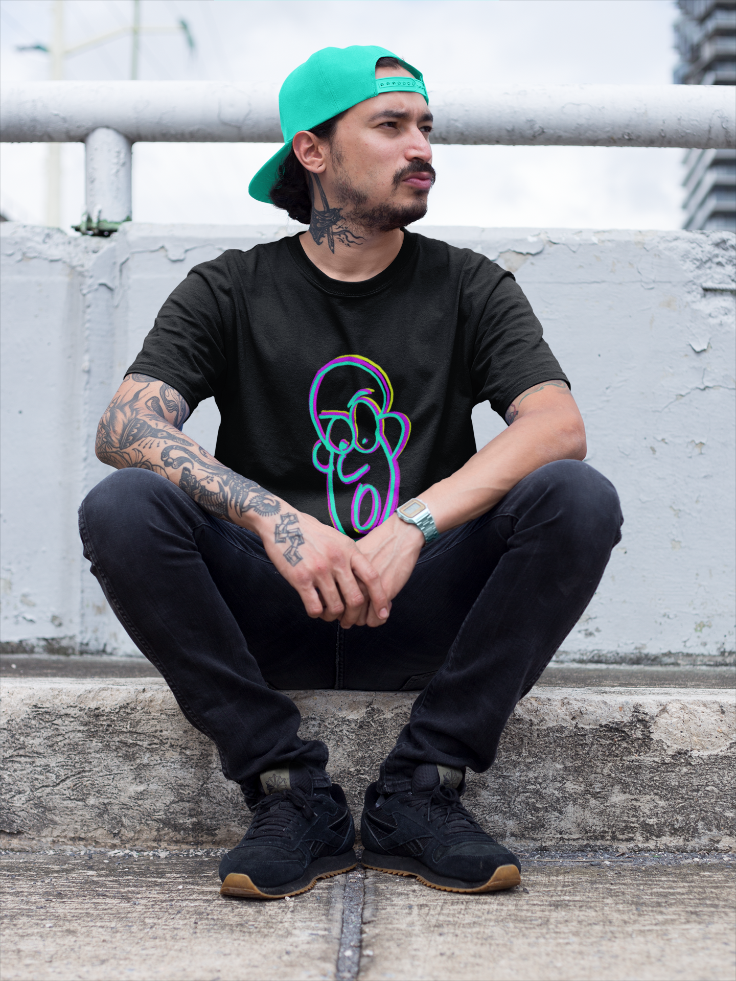 Garage Faces Series: Face 2 Graphic T-Shirt