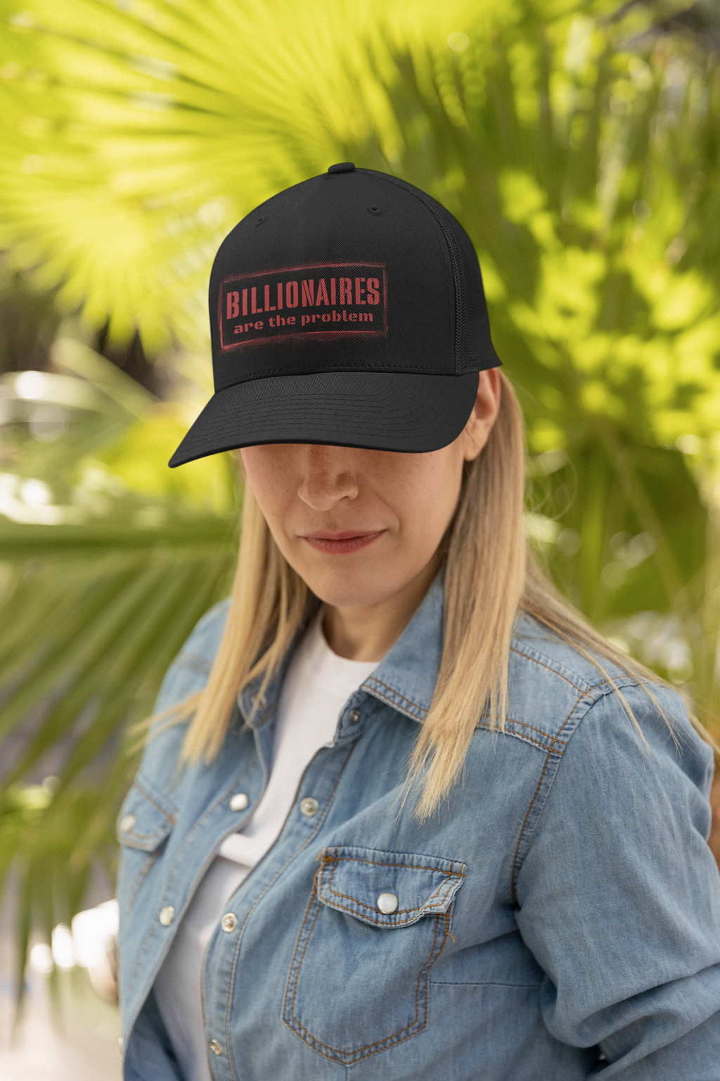Billionaires Are the Problem Embroidered Snapback Cap